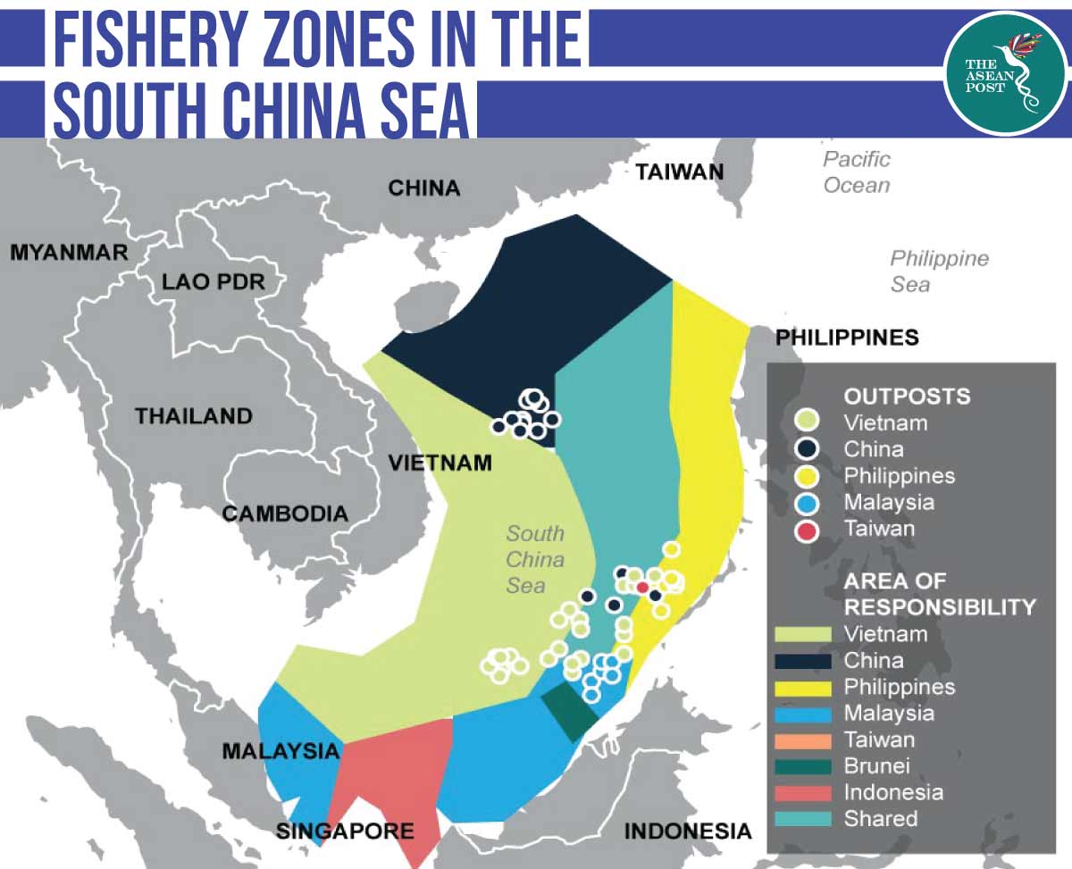 Fishery zones in the south china sea