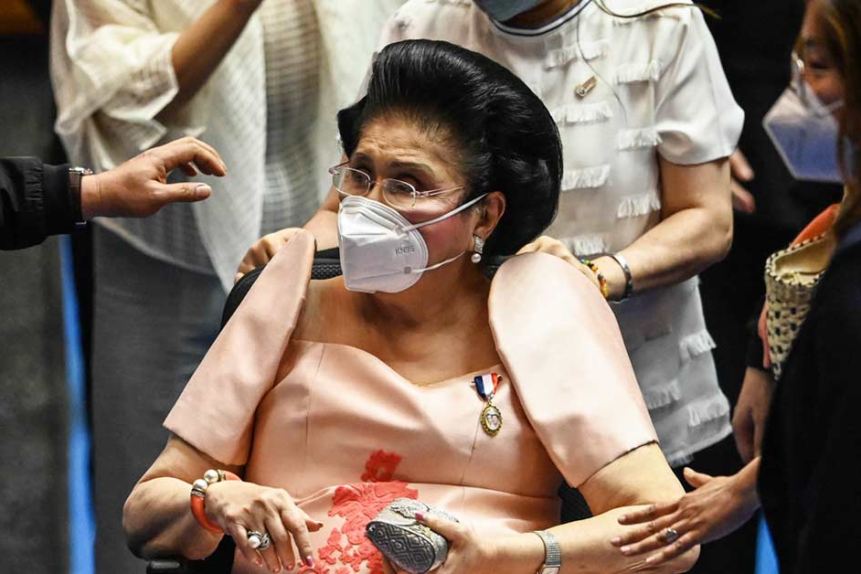 Imelda Marcos attends her son's proclamation ceremony