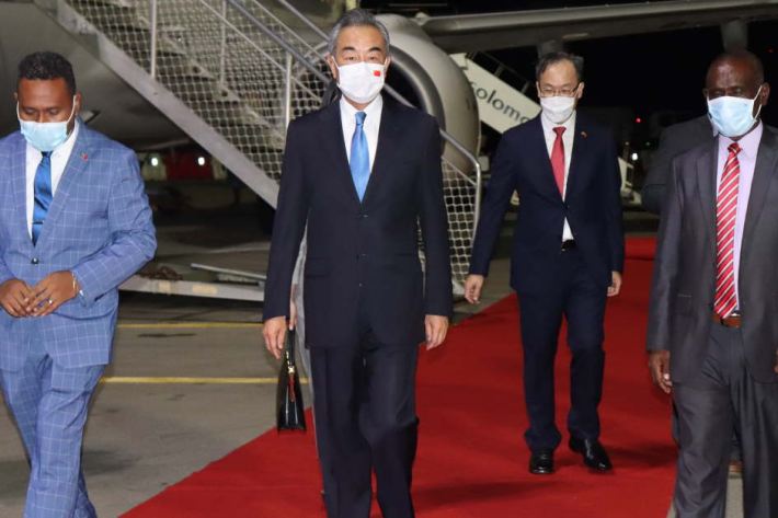 China's Foreign Minister arrives in Solomon Islands