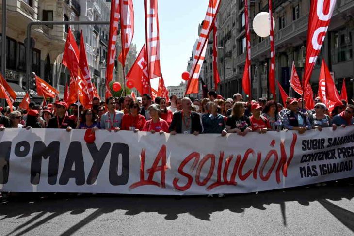 Protests in Spain on May Day