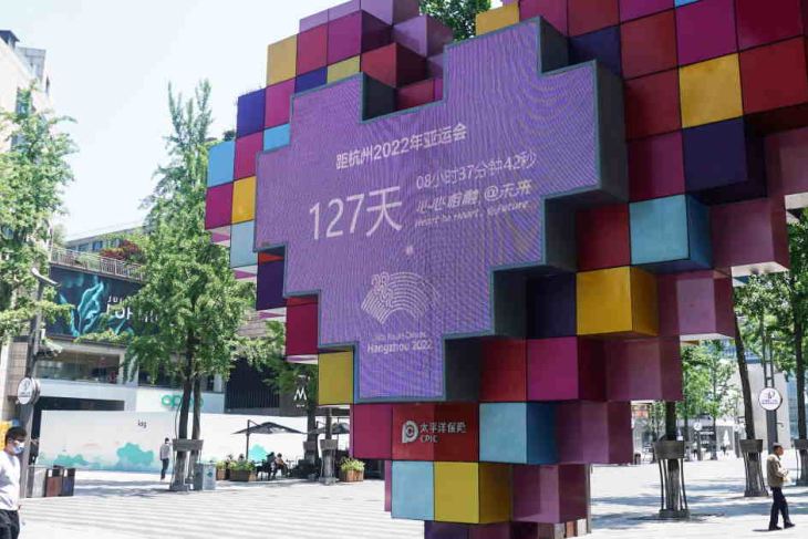 Countdown clock for the Asian Games