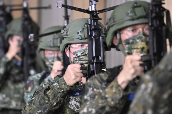 Taiwan’s reservists take part in a military training